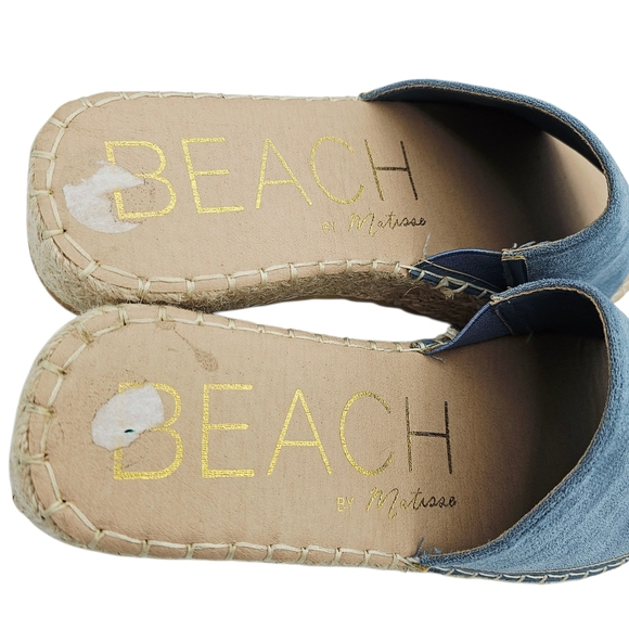 Beach by Matisse Blue Platform Sandals Slides - Picture 6 of 10